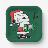 pinda's | Snoopy Santa Claus Accordian Papieren Bordje (Voorkant)