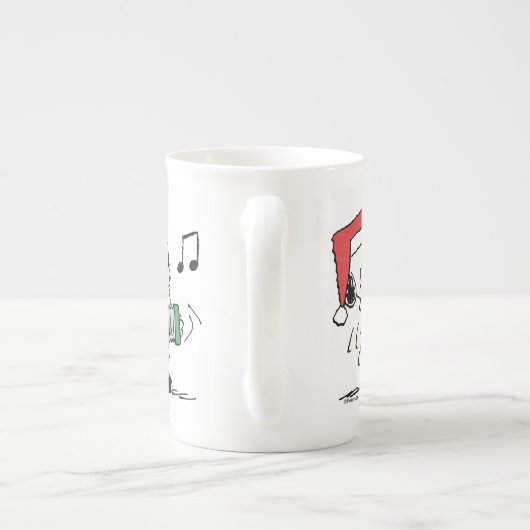 pinda's | Snoopy Santa Claus Accordian Porselein Kop (Achterkant)