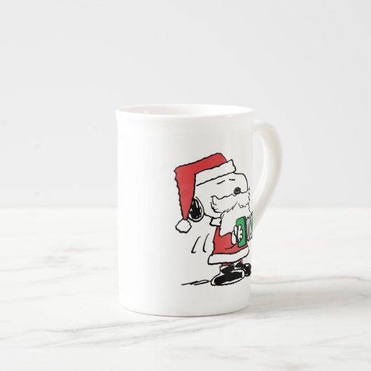 pinda's | Snoopy Santa Claus Accordian Porselein Kop (Voorkant rechts)