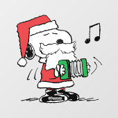 pinda's | Snoopy Santa Claus Accordian Raamsticker (Vel)