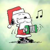 pinda's | Snoopy Santa Claus Accordian Raamsticker (Vel 3)