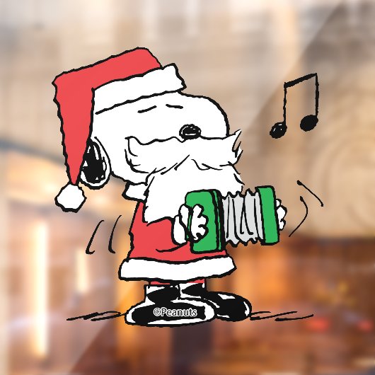pinda's | Snoopy Santa Claus Accordian Raamsticker (Vel 2)