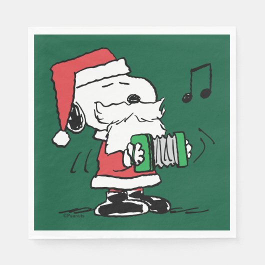 pinda's | Snoopy Santa Claus Accordian Servet (Voorkant)