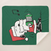 pinda's | Snoopy Santa Claus Accordian Sherpa Deken (Voorkant (horizontaal))