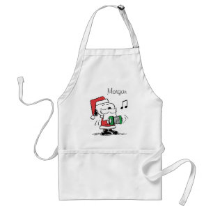 pinda's   Snoopy Santa Claus Accordian Standaard Schort