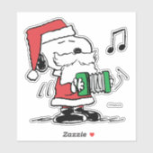 pinda's | Snoopy Santa Claus Accordian Sticker (Vel)