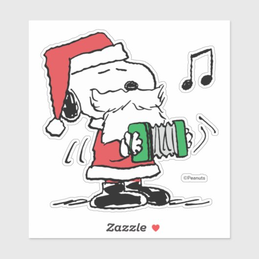 pinda's | Snoopy Santa Claus Accordian Sticker (Vel)