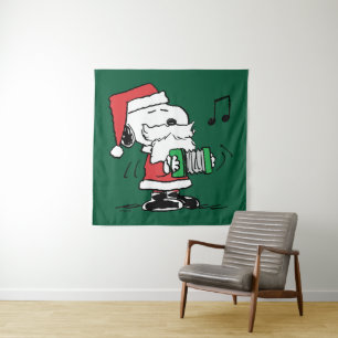 pinda's   Snoopy Santa Claus Accordian Wandkleed