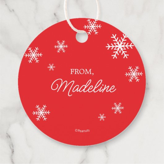 pinda's | Snoopy Santa Claus Bedankjes Labels (Achterkant)