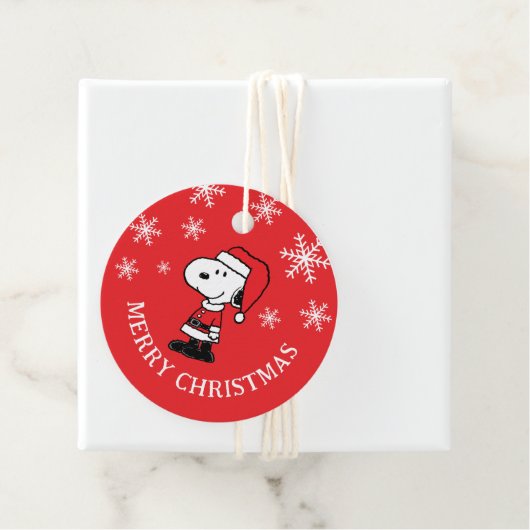 pinda's | Snoopy Santa Claus Bedankjes Labels (In situ)