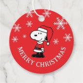 pinda's | Snoopy Santa Claus Bedankjes Labels (Voorkant)