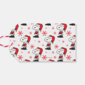 pinda's | Snoopy Santa Claus Cadeaulabel (Achterkant Horizontaal)