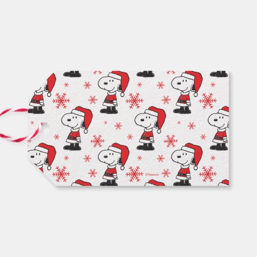 pinda's | Snoopy Santa Claus Cadeaulabel (Achterkant Horizontaal)
