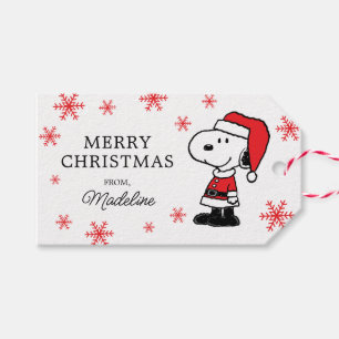 pinda's Snoopy Santa Claus Cadeaulabel