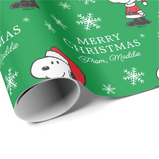 pinda's | Snoopy Santa Claus Cadeaupapier (Rol Hoek)