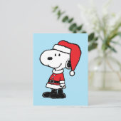 pinda's | Snoopy Santa Claus Feestdagenkaart (Staand voorkant)