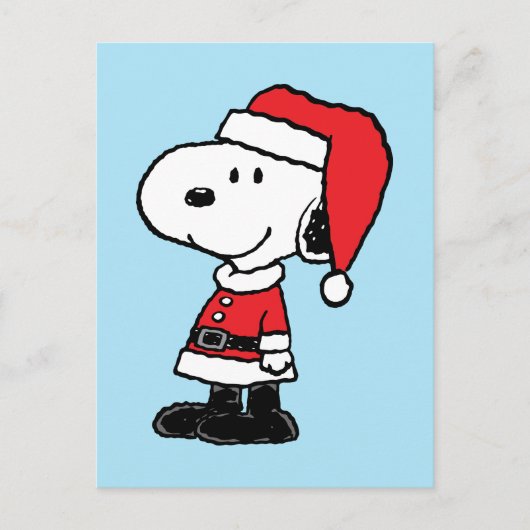 pinda's | Snoopy Santa Claus Feestdagenkaart (Voorkant)