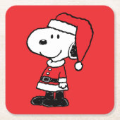 pinda's | Snoopy Santa Claus Kartonnen Onderzetters (Voorkant)