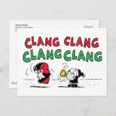 pinda's | Snoopy Santa Claus & Lucy Briefkaart (Voorkant / Achterkant)