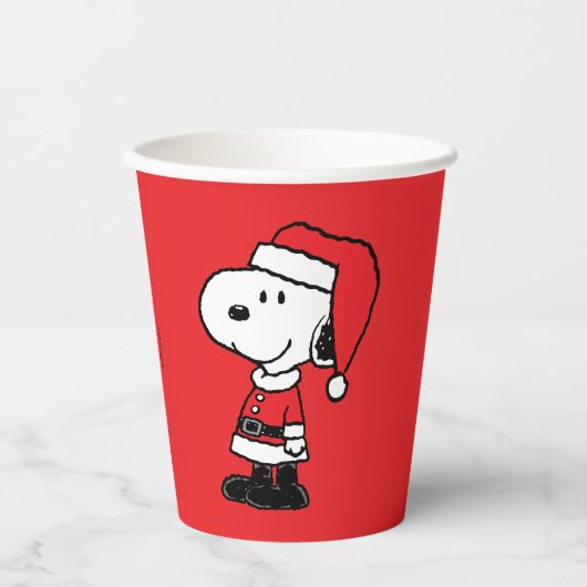 pinda's | Snoopy Santa Claus Papieren Bekers (Voorkant)