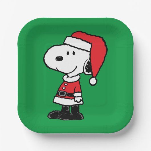 pinda's | Snoopy Santa Claus Papieren Bordje (Voorkant)