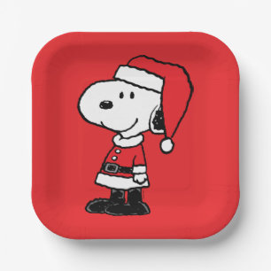pinda's   Snoopy Santa Claus Papieren Bordje