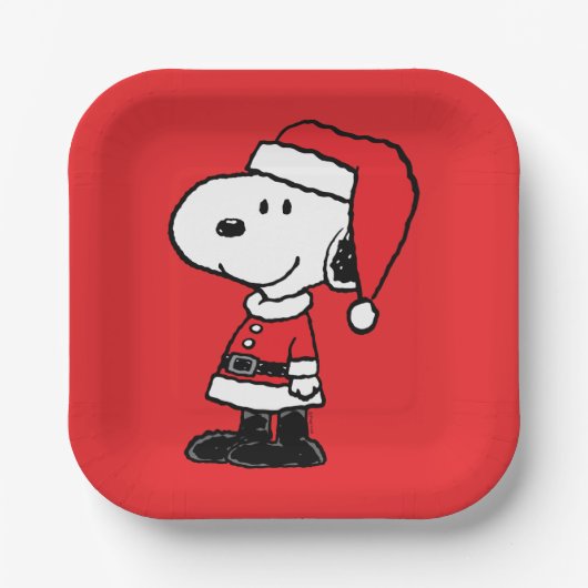 pinda's | Snoopy Santa Claus Papieren Bordje (Voorkant)