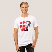 pinda's | Snoopy Santa Claus Tri-Blend Shirt (Voorkant volledig)