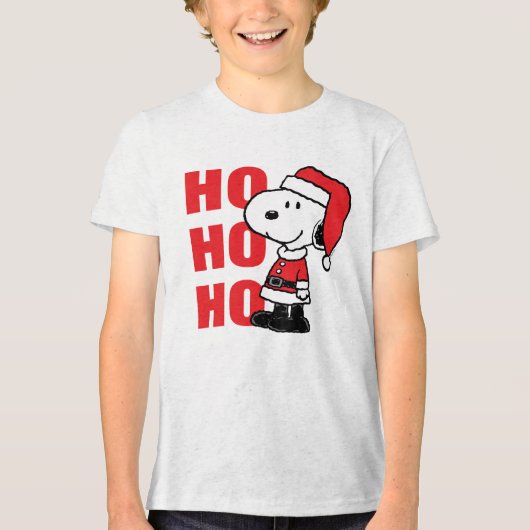 pinda's | Snoopy Santa Claus Tri-Blend Shirt (Voorkant)