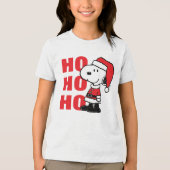 pinda's | Snoopy Santa Claus Tri-Blend Shirt (Voorkant)