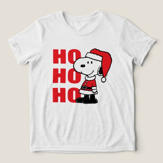 pinda's | Snoopy Santa Claus Tri-Blend Shirt (Design voorkant)