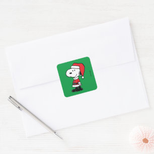 pinda's Snoopy Santa Claus Vierkante Sticker