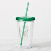 pinda's | Snoopy saxofonist Acryl Drinkbeker (Achterkant)