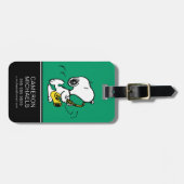 pinda's | Snoopy saxofonist Bagagelabel (Voorkant horizontaal)