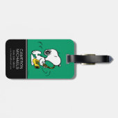 pinda's | Snoopy saxofonist Bagagelabel (Achterkant horizontaal)