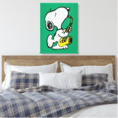 pinda's | Snoopy saxofonist Canvas Afdruk (Insitu (Slaapkamer))