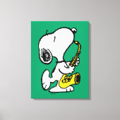 pinda's | Snoopy saxofonist Canvas Afdruk (Voorkant)