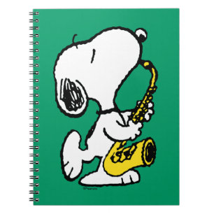 pinda's   Snoopy saxofonist Notitieboek