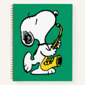 pinda's | Snoopy saxofonist Notitieboek (Voorkant)