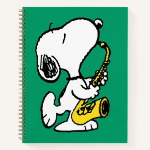 pinda's   Snoopy saxofonist Notitieboek
