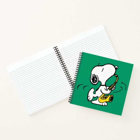 pinda's | Snoopy saxofonist Notitieboek (Binnen)