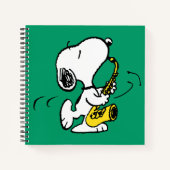 pinda's | Snoopy saxofonist Notitieboek (Voorkant)