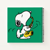 pinda's | Snoopy saxofonist Notitieboek (Achterkant)
