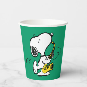 pinda's   Snoopy saxofonist Papieren Bekers
