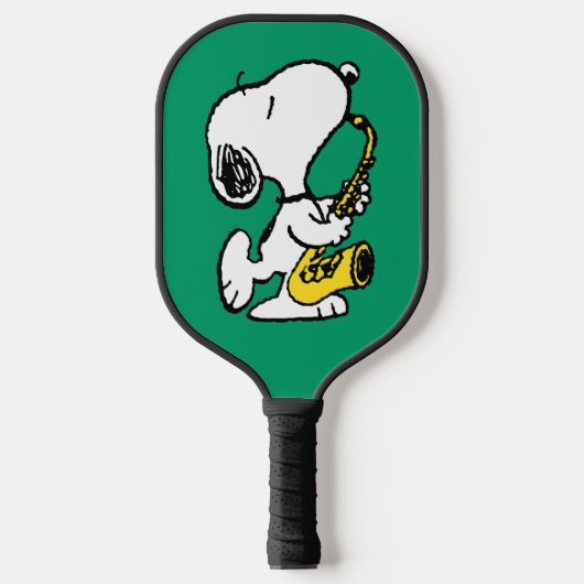 pinda's | Snoopy saxofonist Pickleball Paddle (Voorkant)