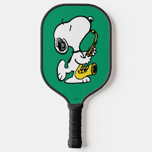 pinda's | Snoopy saxofonist Pickleball Paddle (Achterkant)