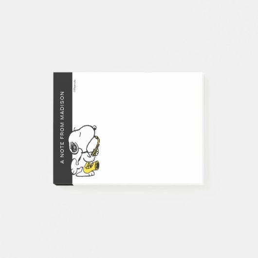 pinda's | Snoopy saxofonist Post-it® Notes (Voorkant)