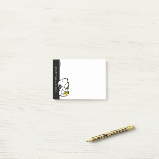 pinda's | Snoopy saxofonist Post-it® Notes (Op bureau)