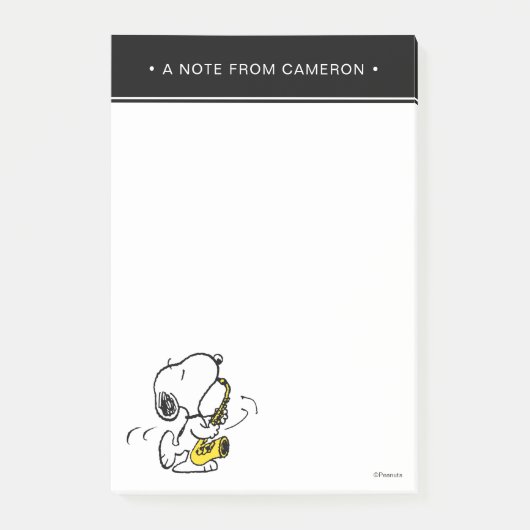pinda's | Snoopy saxofonist Post-it® Notes (Voorkant)