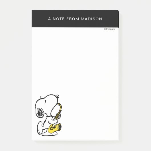pinda's | Snoopy saxofonist Post-it® Notes (Voorkant)